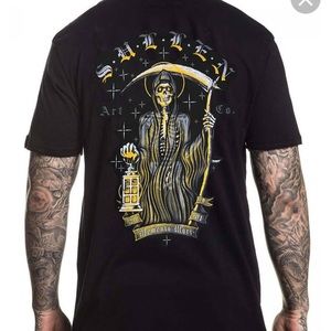 ☠️ NEW SULLEN ART MENS BLACK TSHIRT SZ:L NWOT🏷